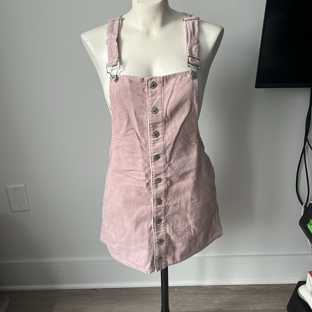 Pink Forever 21 Corduroy Jumper Dress